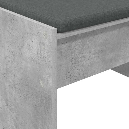 Flurbank mit Kissen Beton Grau 103 x 38 x 40 cm