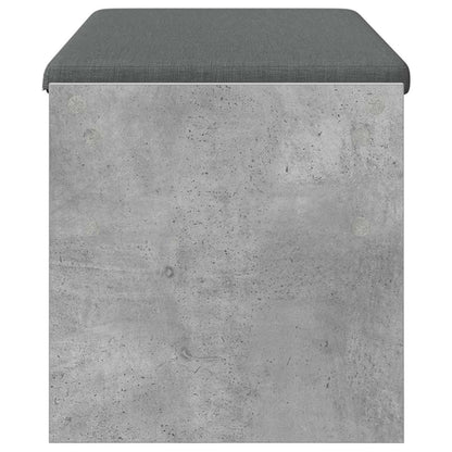 Flurbank mit Kissen Beton Grau 103 x 38 x 40 cm