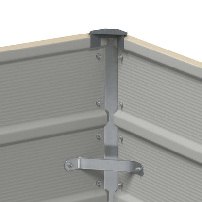 Pflanzkübel Elfenbein 100 x 40 x 75 cm Stahl