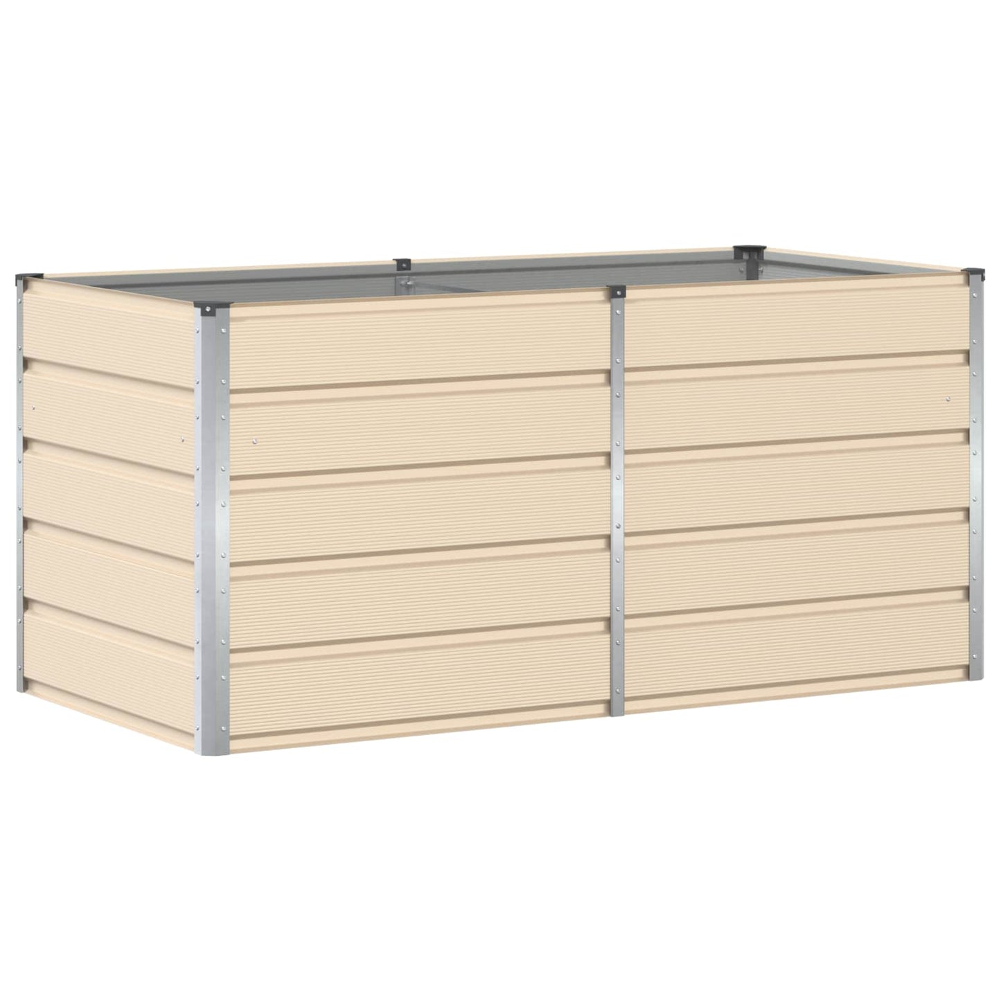 Pflanzkübel Elfenbein 160 x 80 x 75 cm Stahl