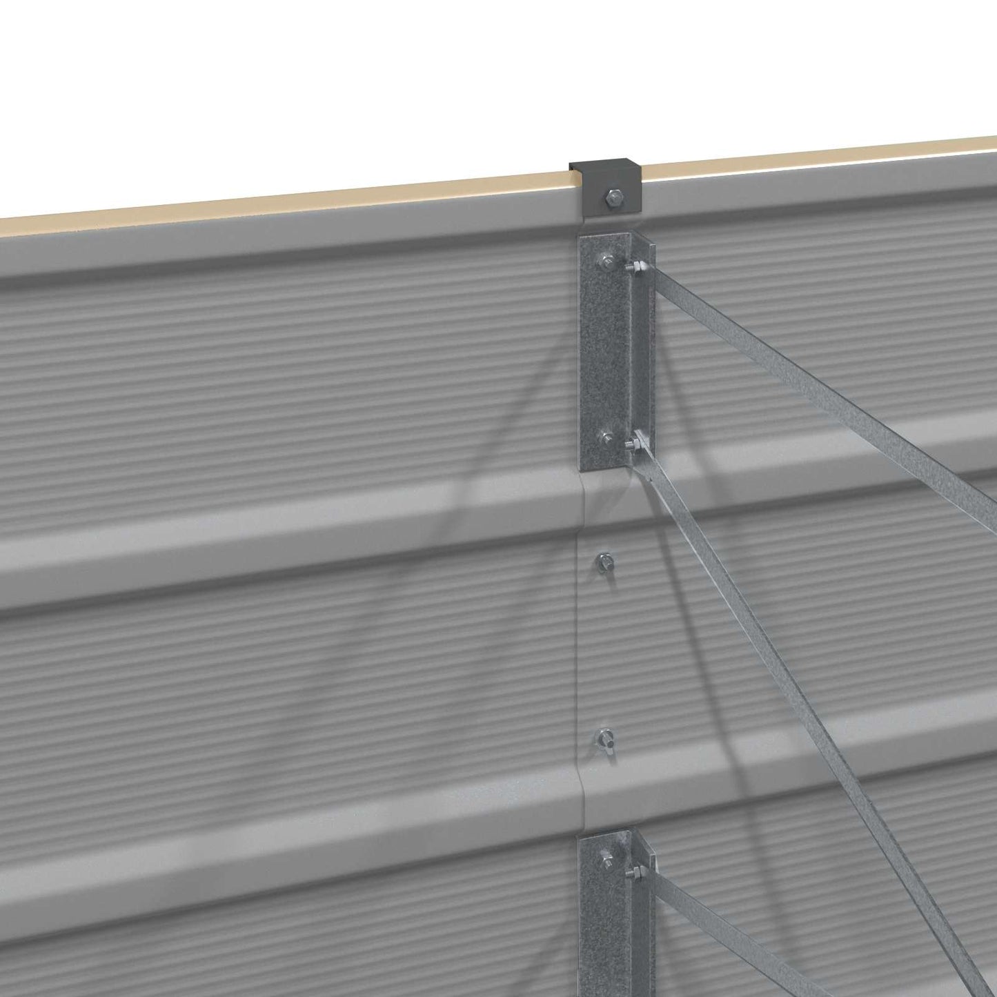 Pflanzkübel Elfenbein 600 x 80 x 45 cm Stahl