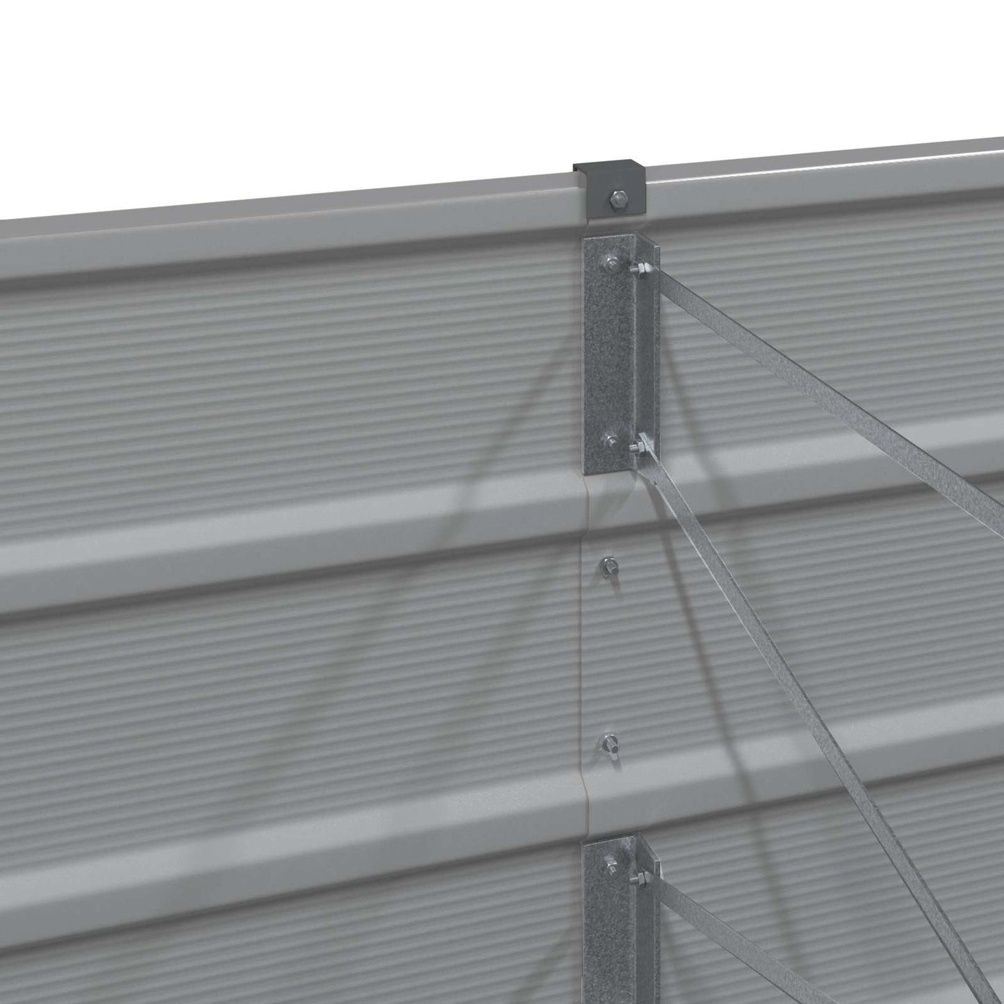 Pflanzkübel Hellgrau 160 x 40 x 75 cm Stahl