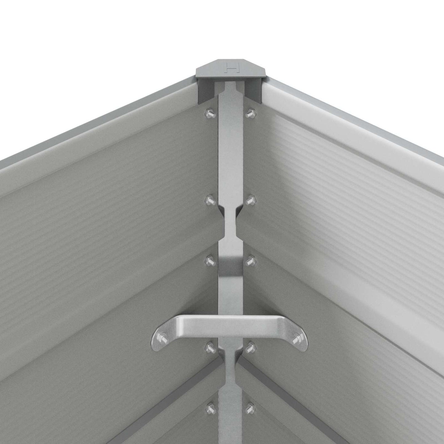 Pflanzkübel Hellgrau 195 x 100 x 45 cm Verzinkter Stahl