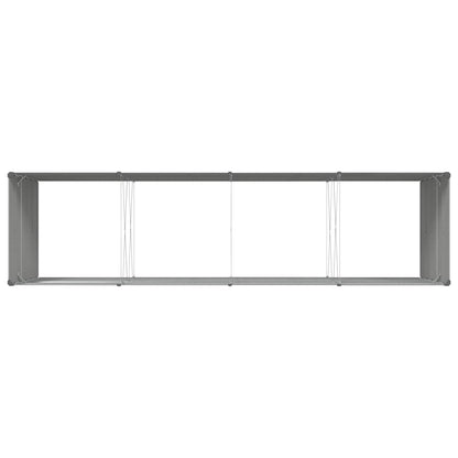 Pflanzkübel Hellgrau 195 x 100 x 45 cm Verzinkter Stahl