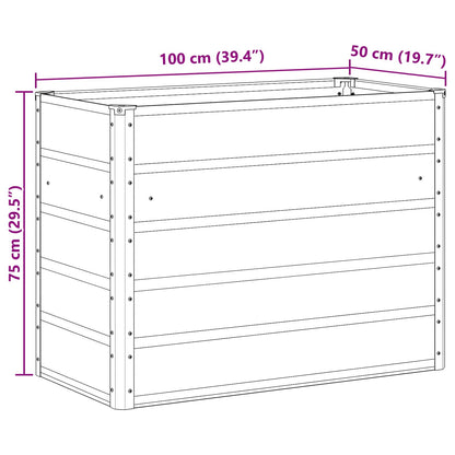 Pflanzkübel Anthrazit 480 x 50 x 45 cm Verzinkter Stahl
