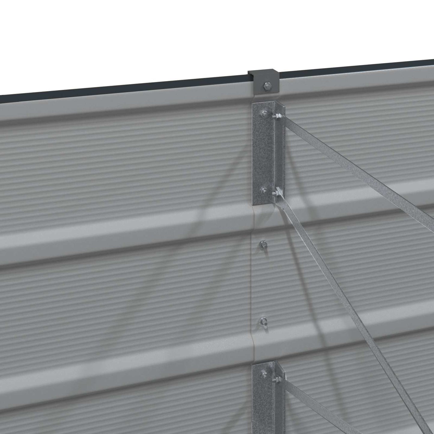 Pflanzkübel Anthrazit 480 x 50 x 45 cm Verzinkter Stahl