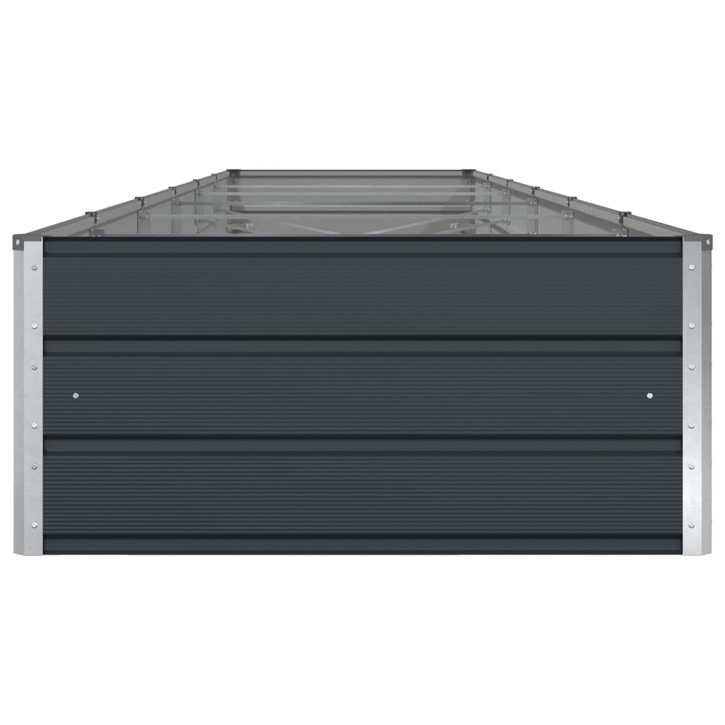 Pflanzkübel Anthrazit 195 x 100 x 45 cm Verzinkter Stahl