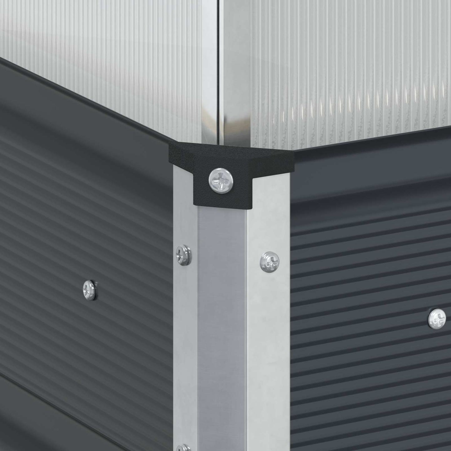 Pflanzkübel Anthrazit 100 x 100 x 77 cm Verzinkter Stahl