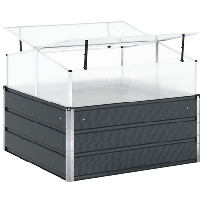 Pflanzkübel Anthrazit 100 x 100 x 77 cm Verzinkter Stahl