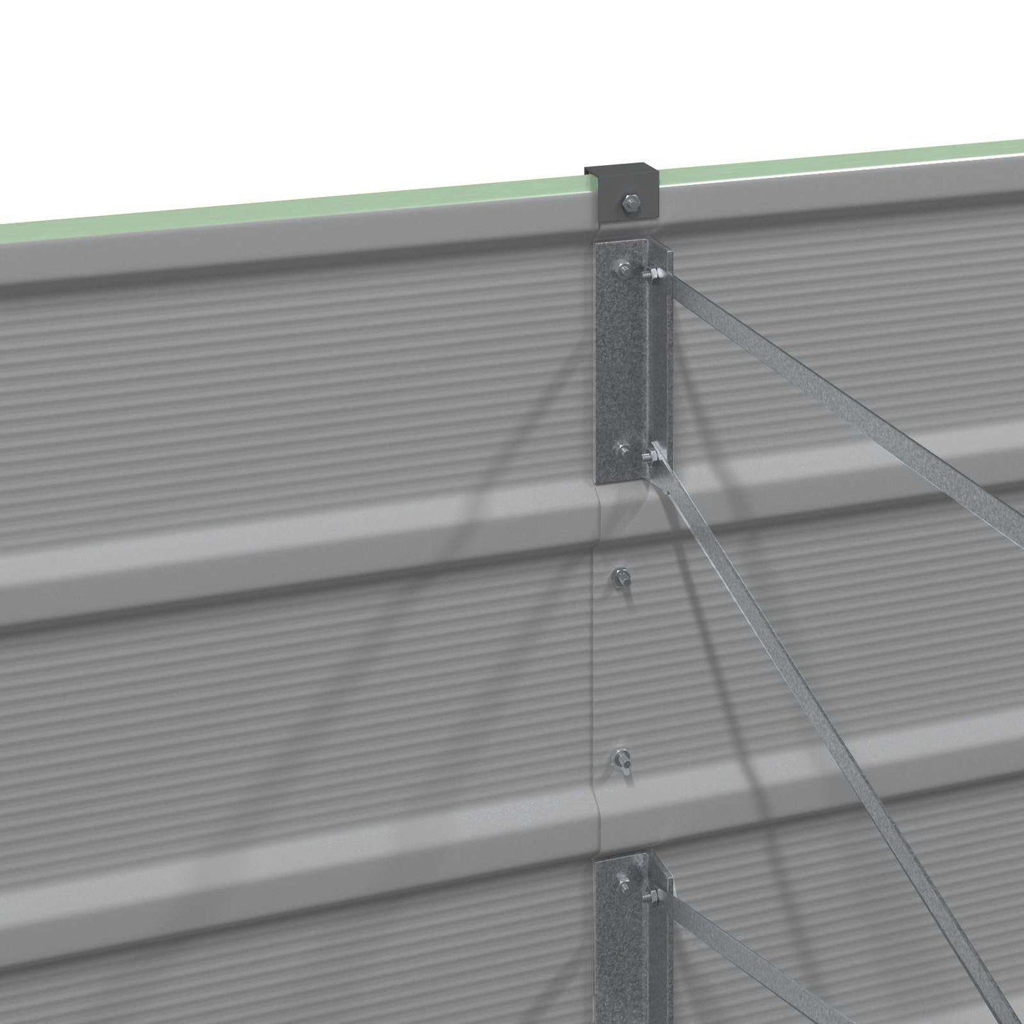 Pflanzkübel Grün 320 x 40 x 45 cm Stahl