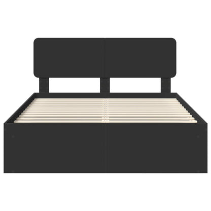 Bettrahmen Schwarz 160 x 200 cm Massives Kiefernholz