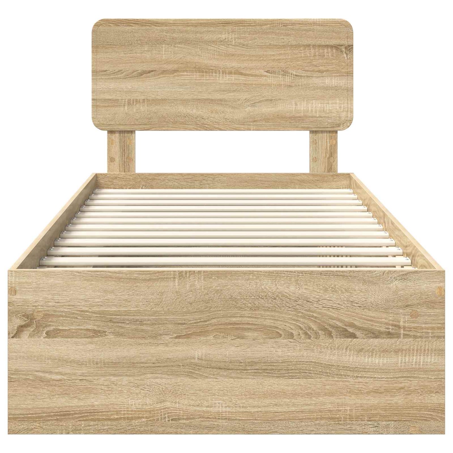 Bettrahmen Sonoma-Eiche 75 x 190 cm Massives Kiefernholz