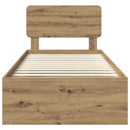 Bettrahmen Kunsthandwerk Eiche 75 x 190 cm Massives Kiefernholz