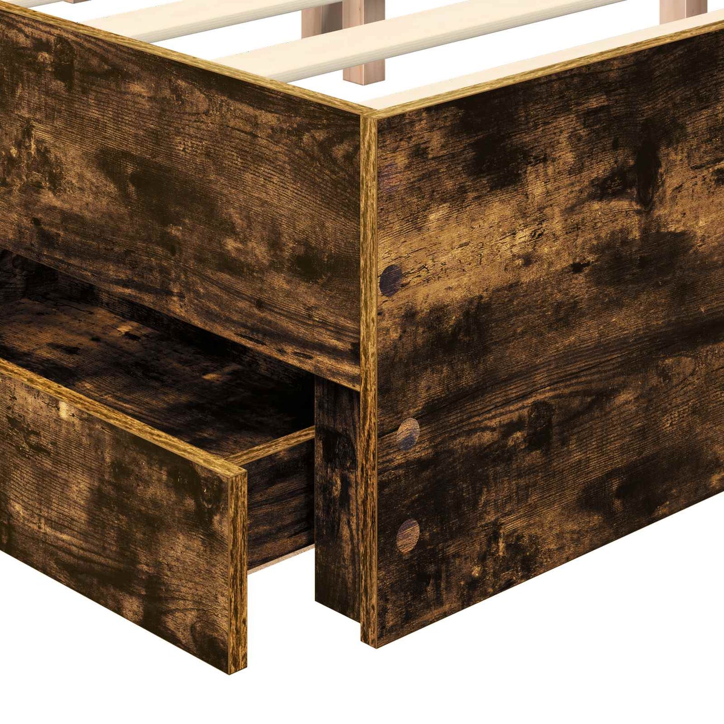 Bettrahmen Geräucherte Eiche 150 x 200 cm Holzwerkstoff