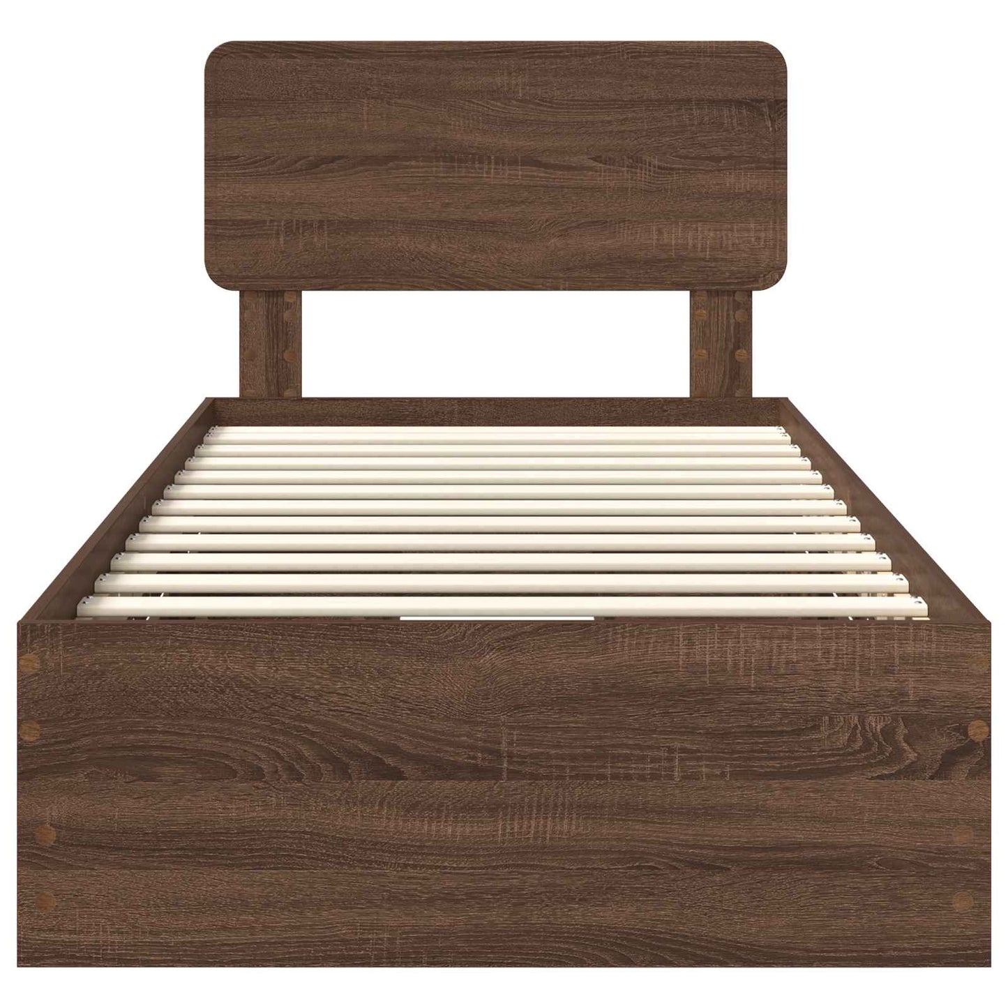 Bettrahmen Braun Eichen-Optik 100 x 200 cm Holzwerkstoff