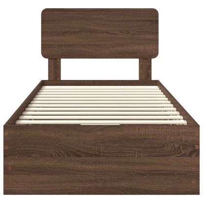 Bettrahmen Braun Eichen-Optik 100 x 200 cm Holzwerkstoff