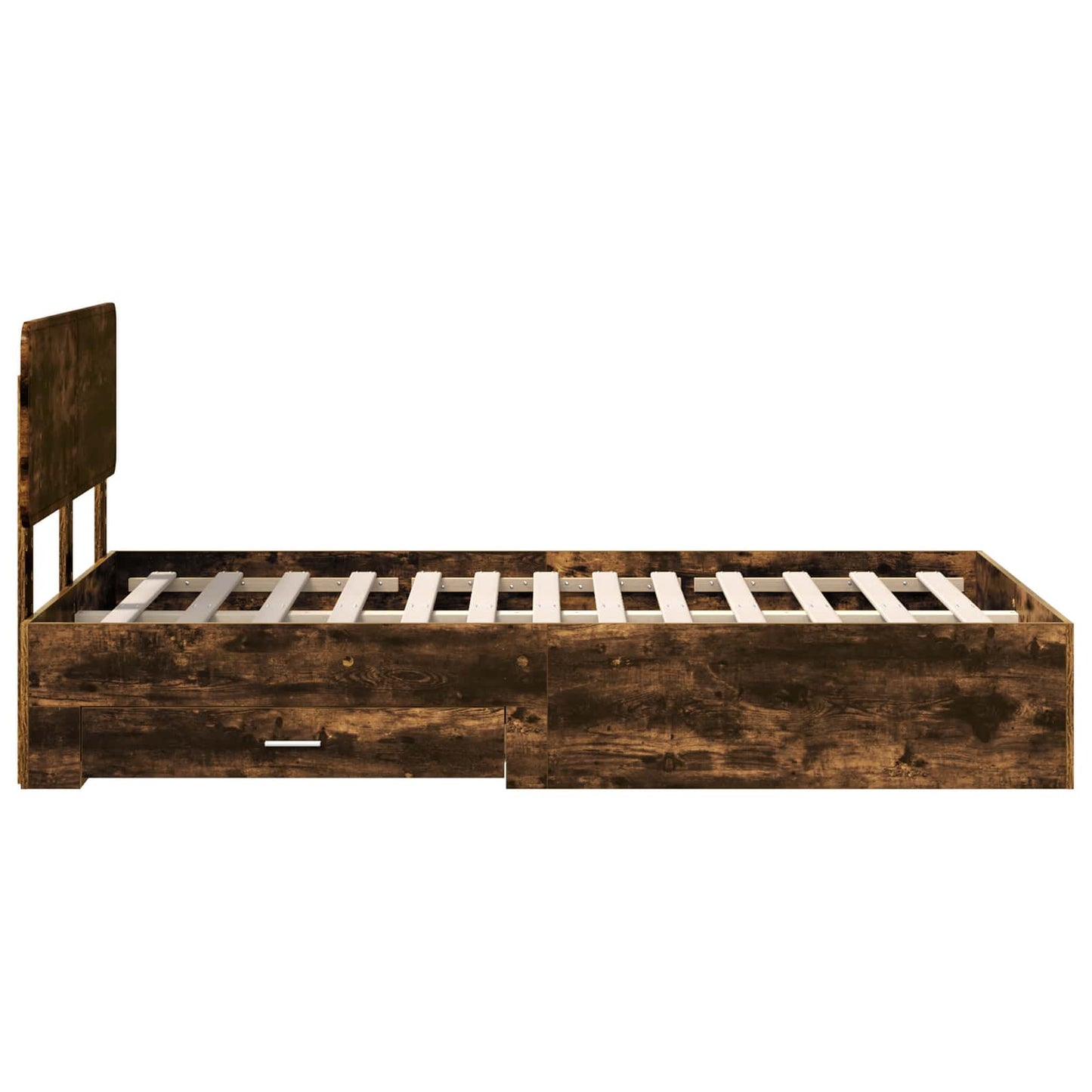 Bettrahmen Geräucherte Eiche 120 x 190 cm Holzwerkstoff