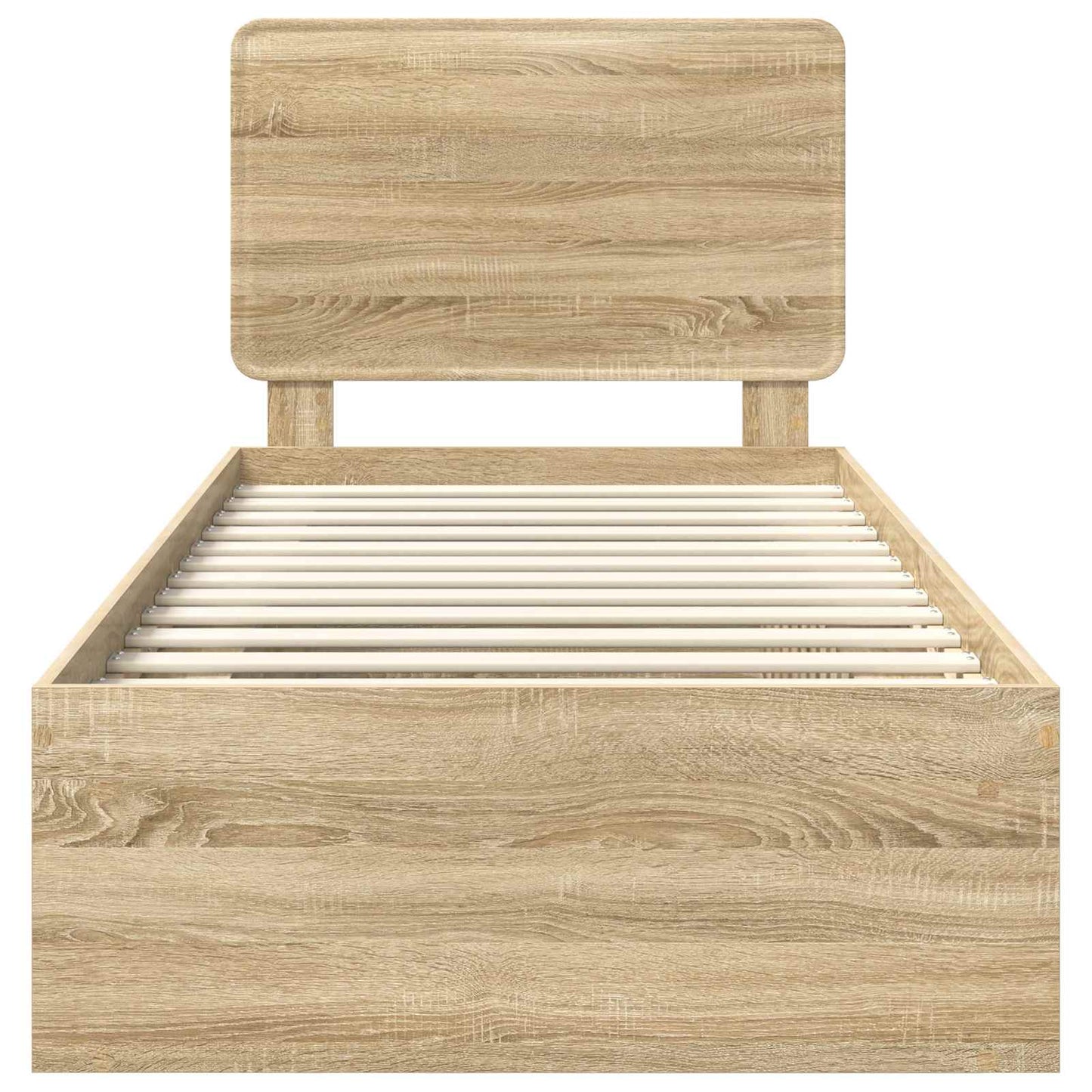 Bettrahmen Sonoma-Eiche 75 x 190 cm Massives Kiefernholz