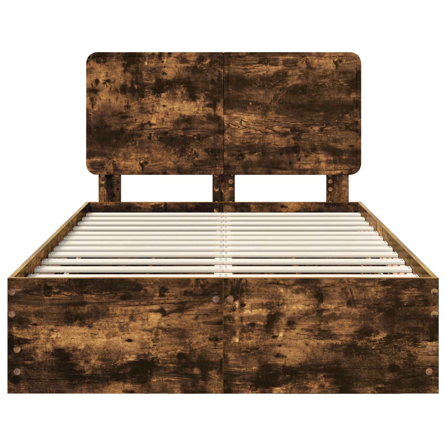 Bettrahmen Geräucherte Eiche 120 x 190 cm Ingenieurs Holz