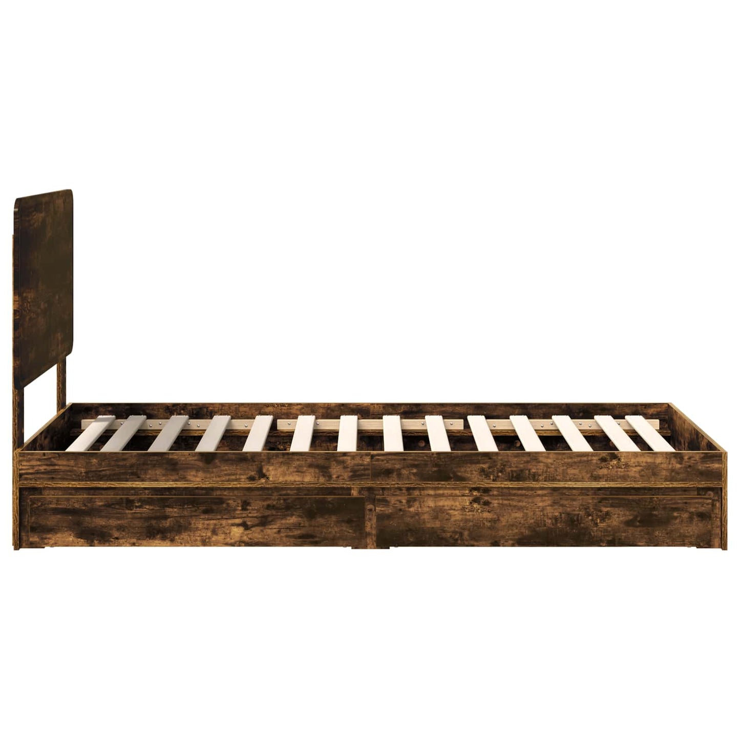 Aufbewahrungsbett Geräucherte Eiche 90 x 190 cm Holzwerkstoff