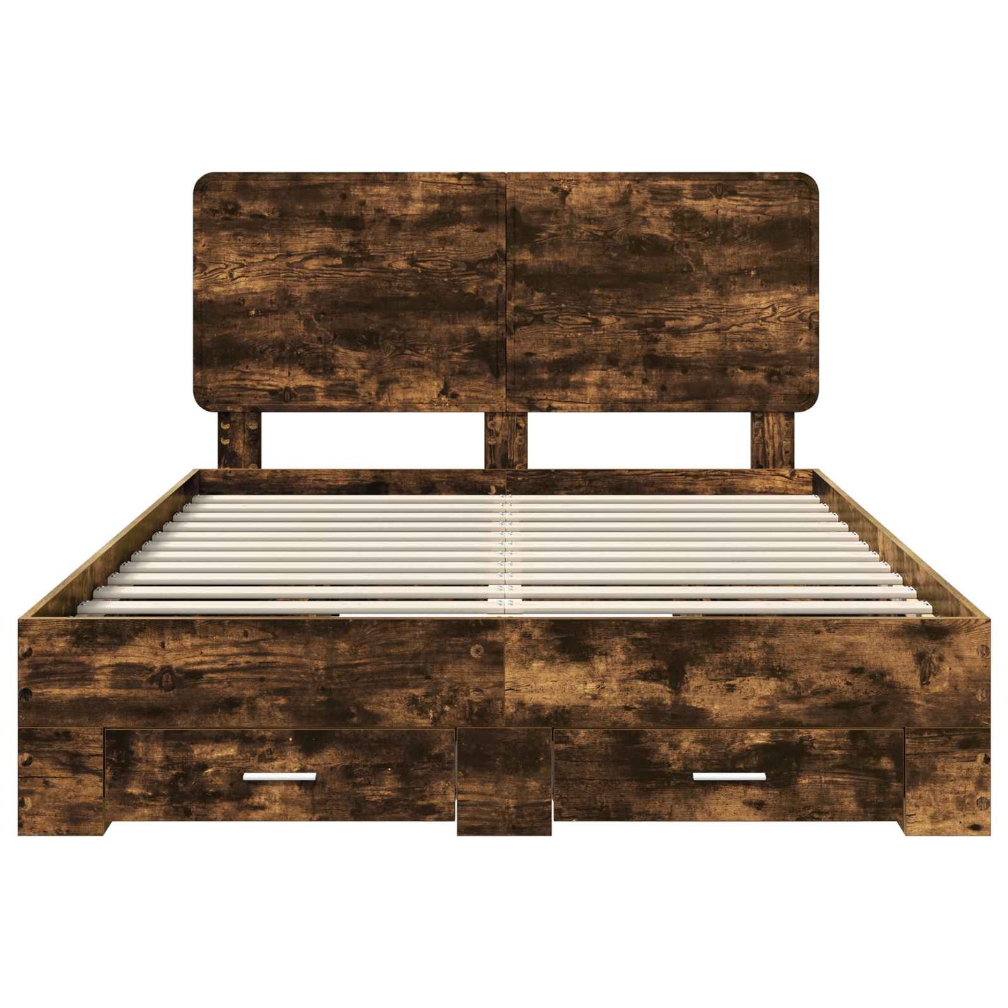 Bettrahmen Geräucherte Eiche 140 x 190 cm Holzwerkstoff