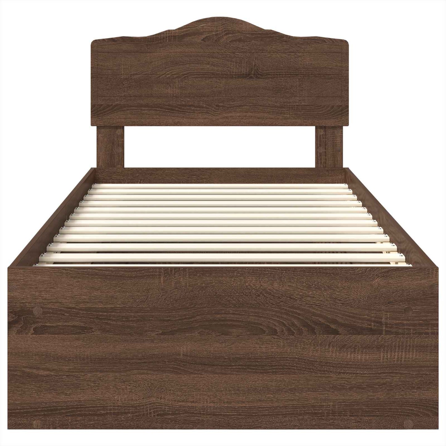 Bettrahmen Braun Eichen-Optik 90 x 200 cm Massives Kiefernholz