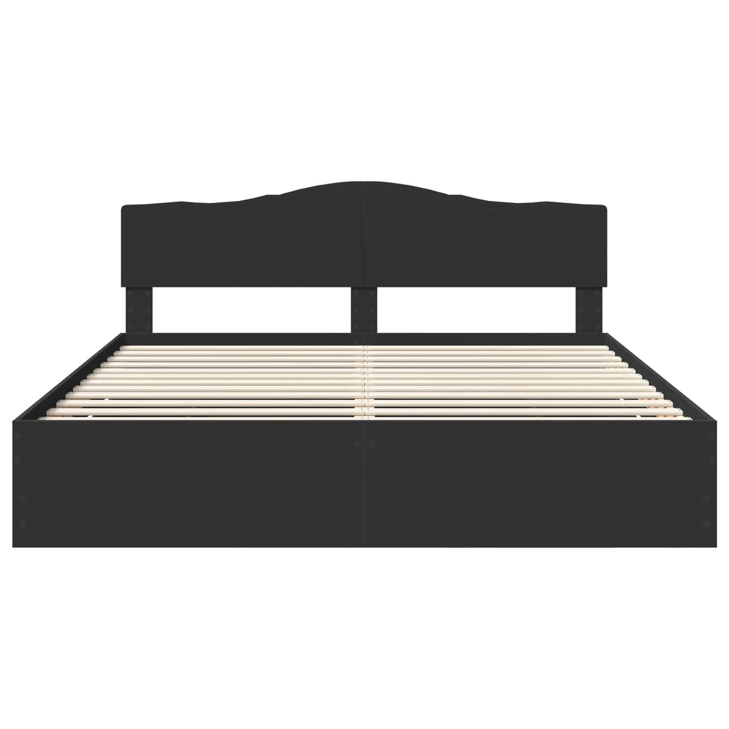 Bettrahmen mit Schubladen Schwarz 180 x 200 cm Ingenieurs Holz
