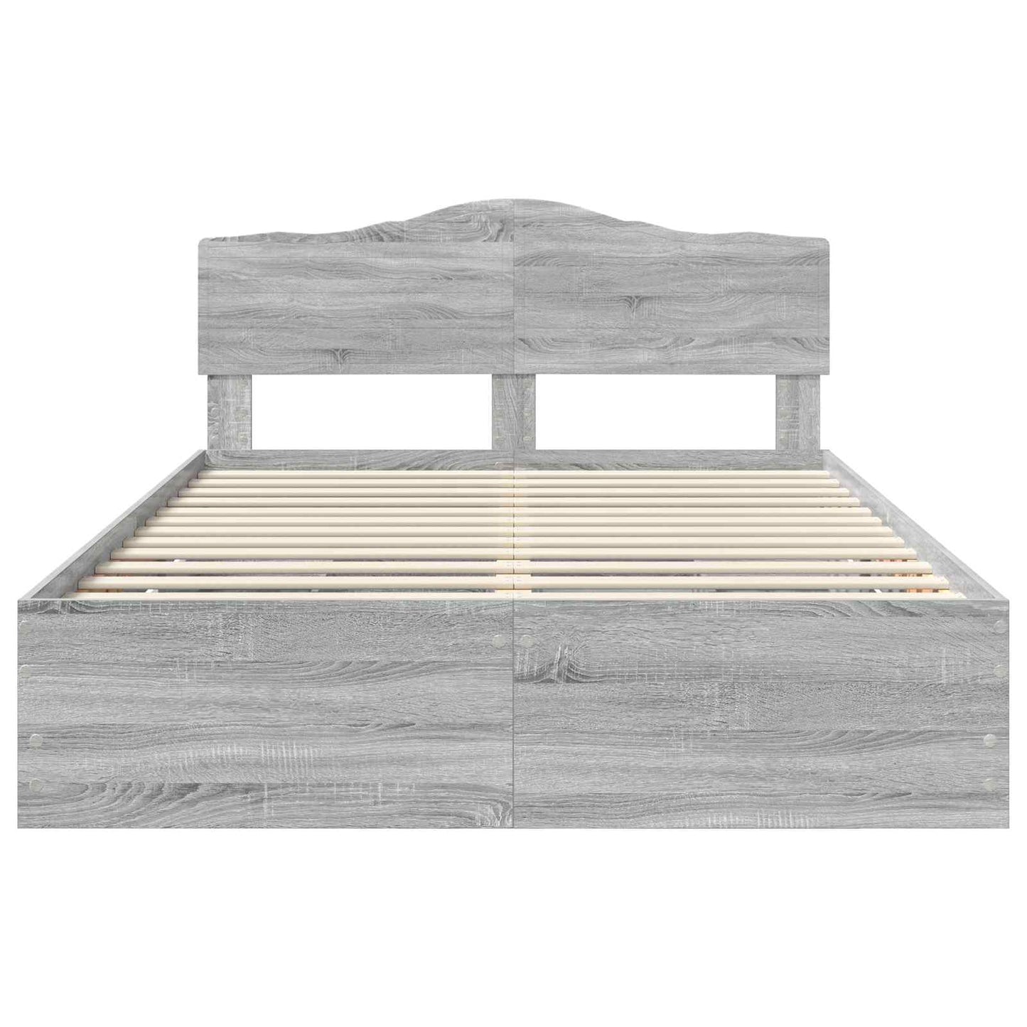 Bettrahmen Graues Sonoma 140 x 200 cm Ingenieurs Holz
