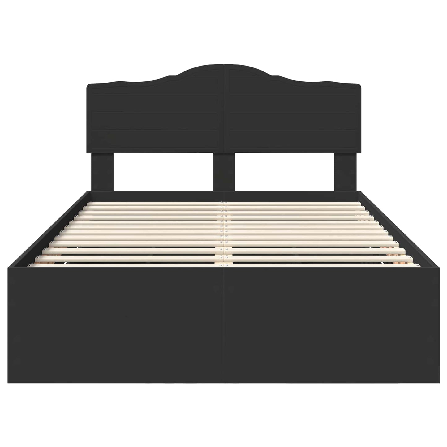 Bettrahmen mit Schubladen Schwarz 120 x 190 cm Ingenieurs Holz