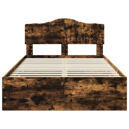 Bettrahmen Geräucherte Eiche 120 x 190 cm Ingenieurs Holz