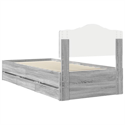Bettrahmen Graues Sonoma 90 x 190 cm Ingenieurs Holz