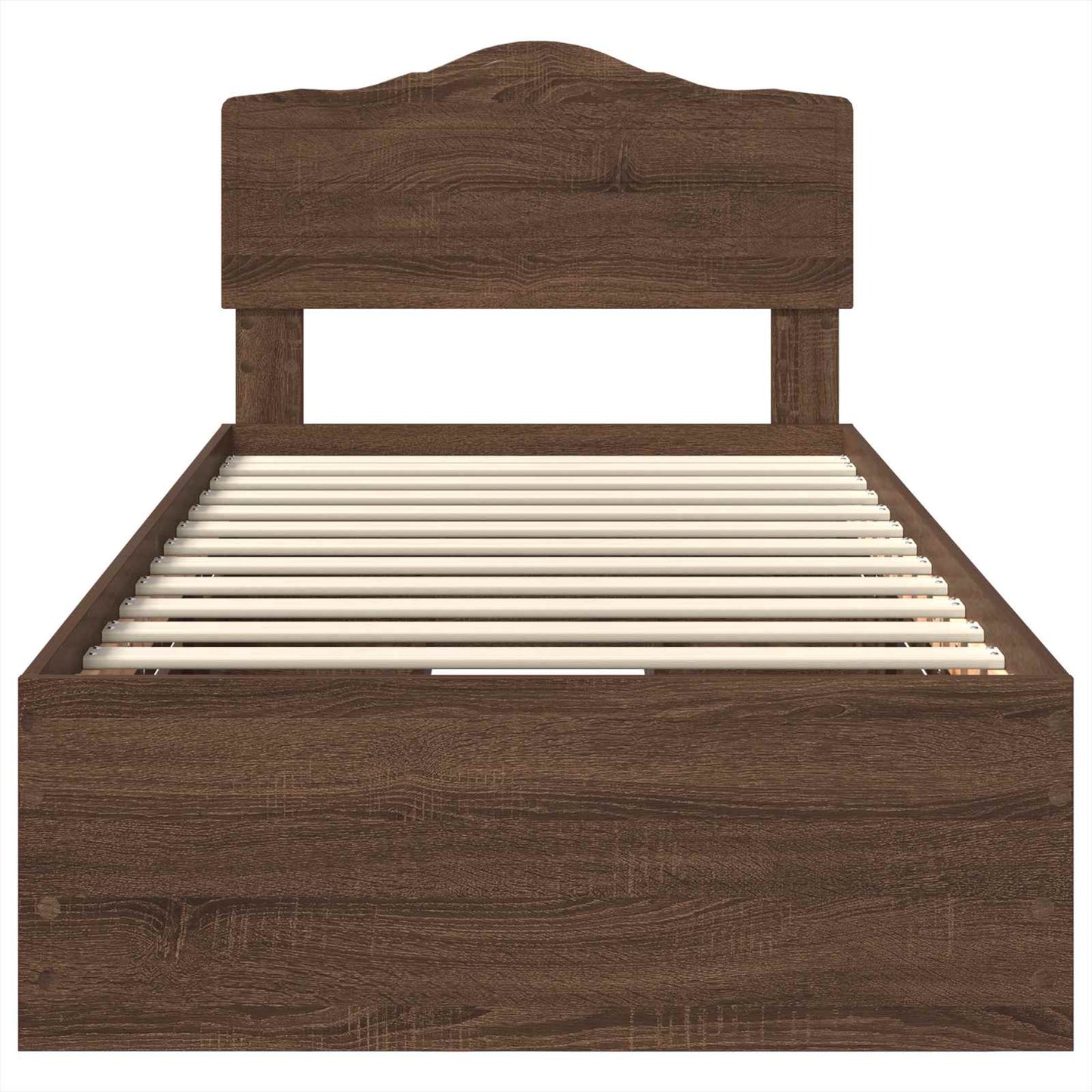 Bettrahmen Braun Eichen-Optik 90 x 190 cm Ingenieurs Holz