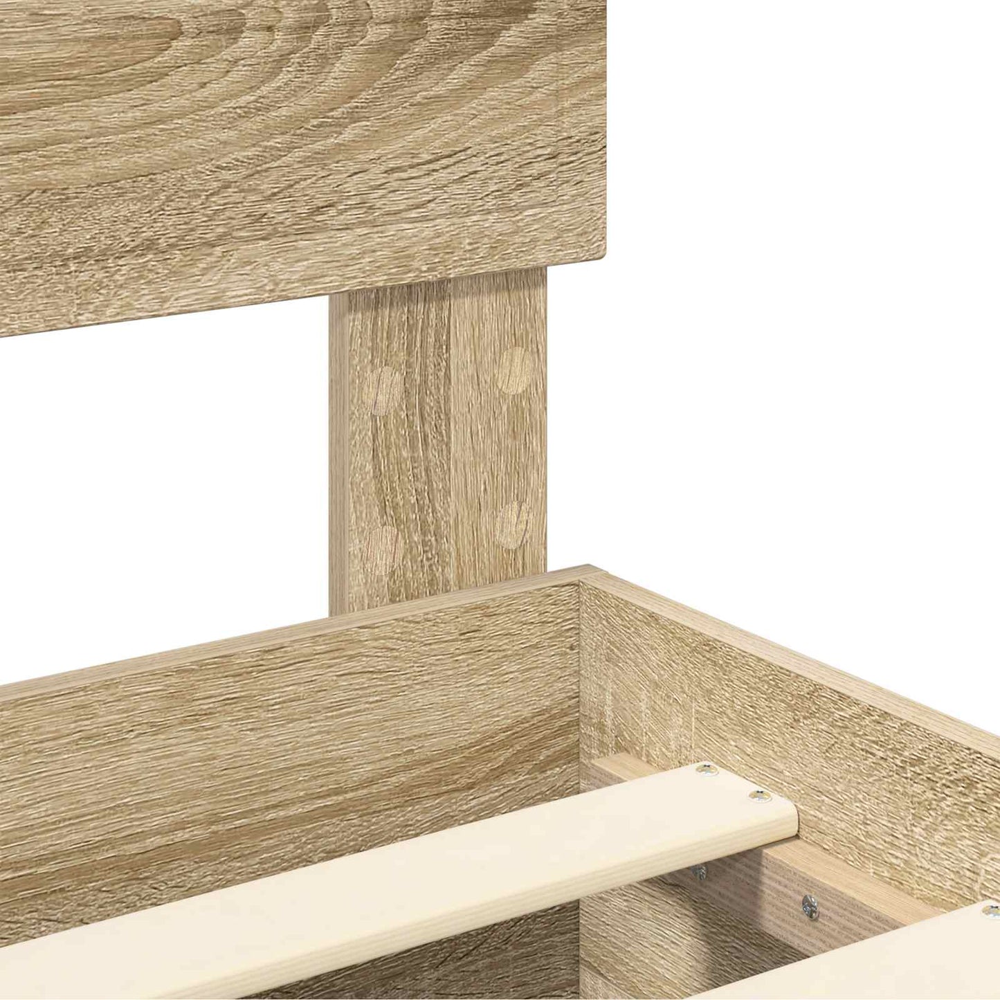 Bettrahmen mit Kopfteil Sonoma-Eiche 140 x 200 cm Holzwerkstoff