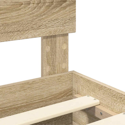 Bettrahmen mit Kopfteil Sonoma-Eiche 140 x 200 cm Holzwerkstoff