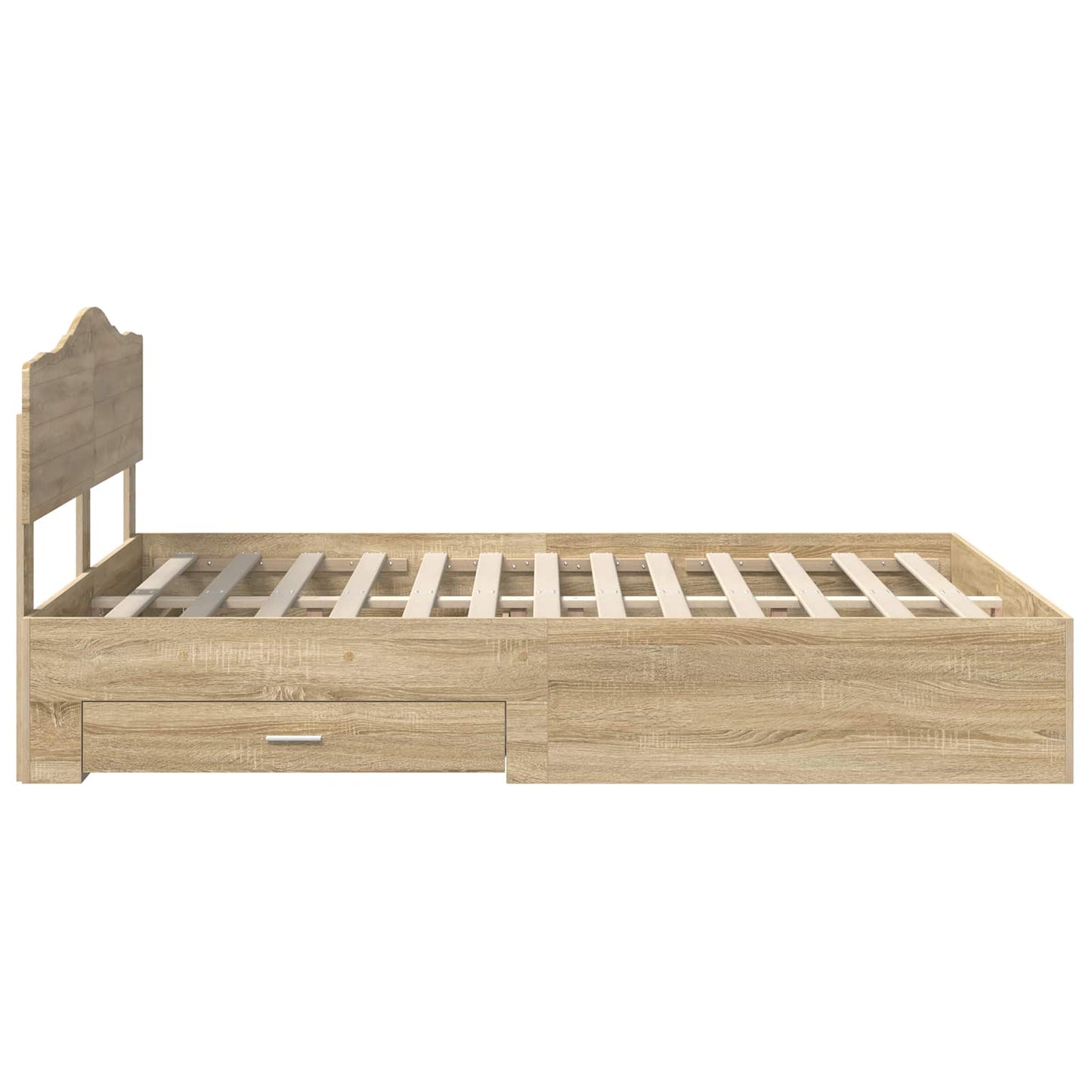 Bettrahmen mit Kopfteil Sonoma-Eiche 140 x 200 cm Holzwerkstoff