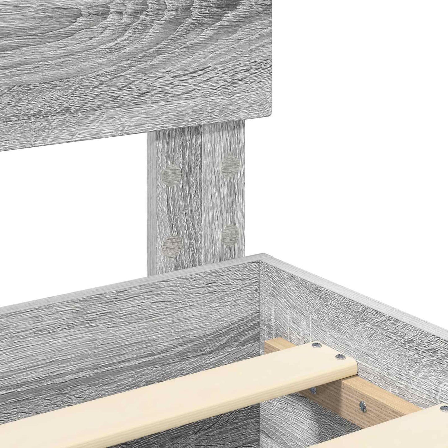 Bettrahmen Graues Sonoma 135 x 190 cm Holzwerkstoff