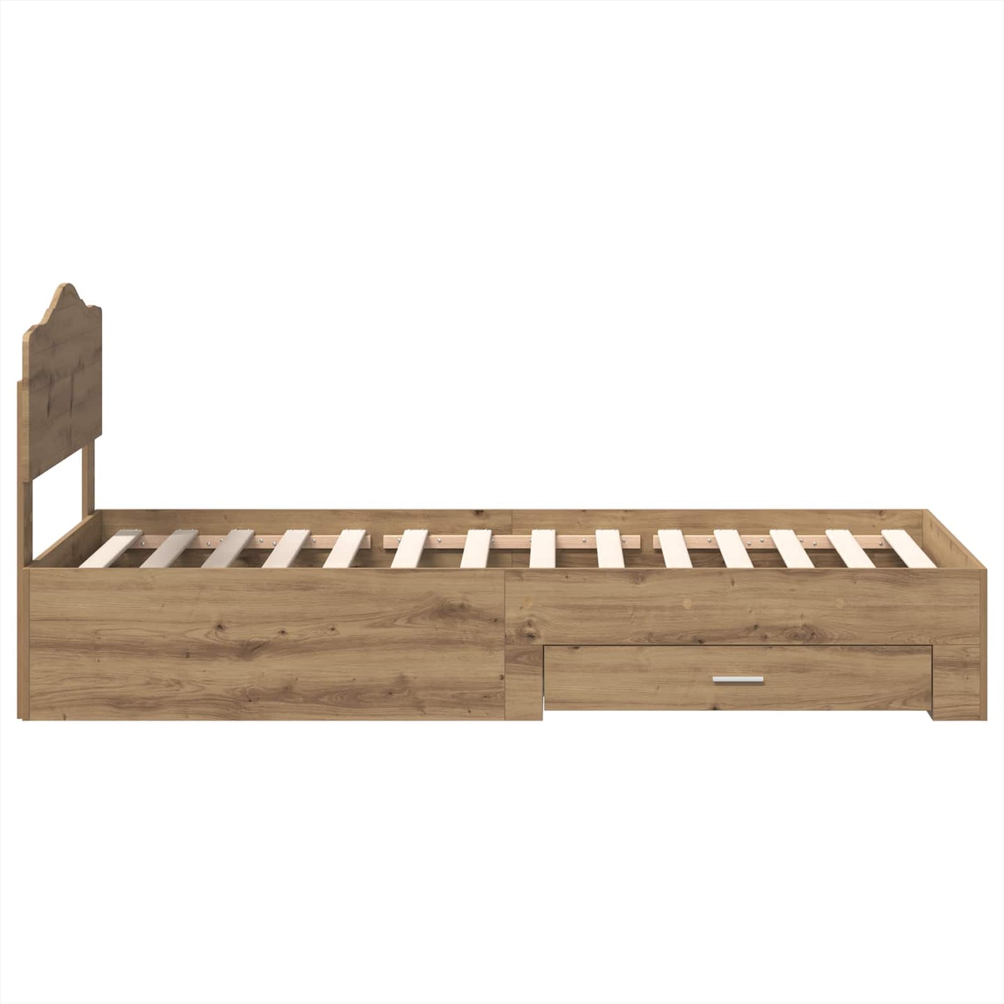 Bettrahmen mit Kopfteil Artisan-Eiche 90 x 190 cm Holzwerkstoff