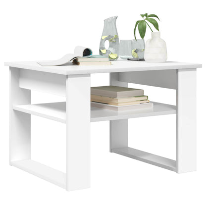 Couchtisch mit Speicher Weiß 64 x 54 x 44 cm Holzwerkstoff