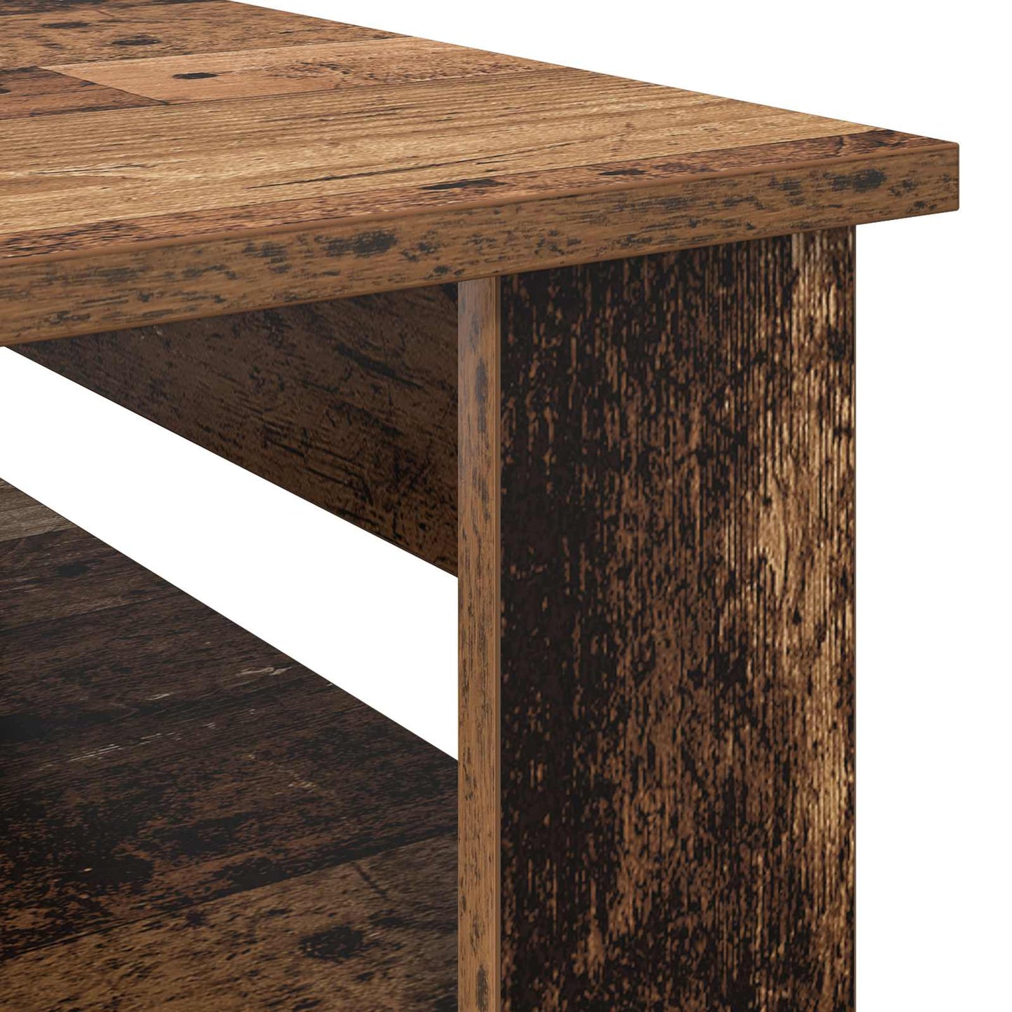 Couchtisch mit Speicher Altholz 96 x 54 x 44 cm Holzwerkstoff