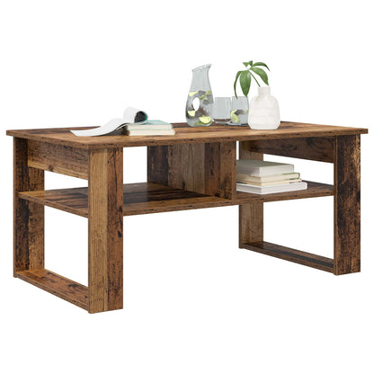 Couchtisch mit Speicher Altholz 96 x 54 x 44 cm Holzwerkstoff