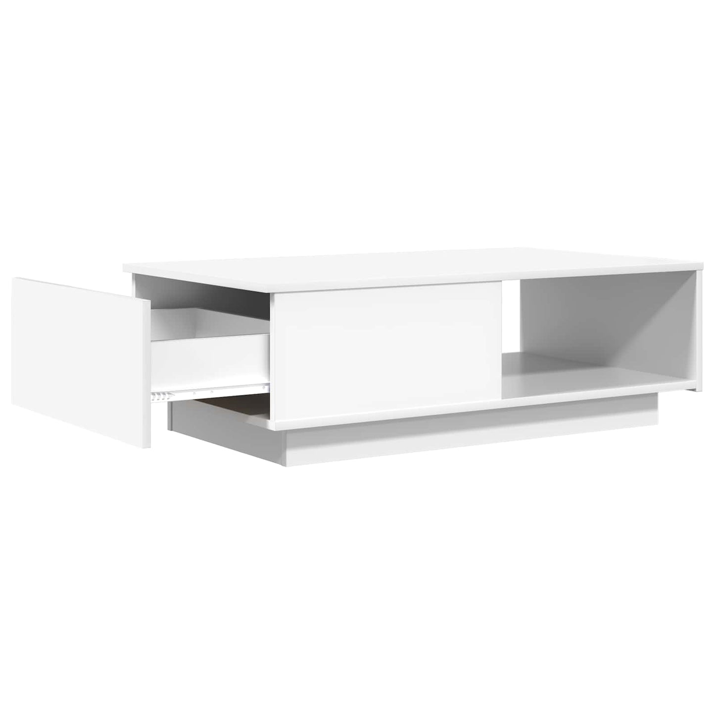 Couchtisch mit Schubladen Weiß 95 x 55 x 31 cm Holzwerkstoff