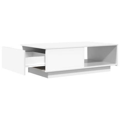 Couchtisch mit Schubladen Weiß 95 x 55 x 31 cm Holzwerkstoff