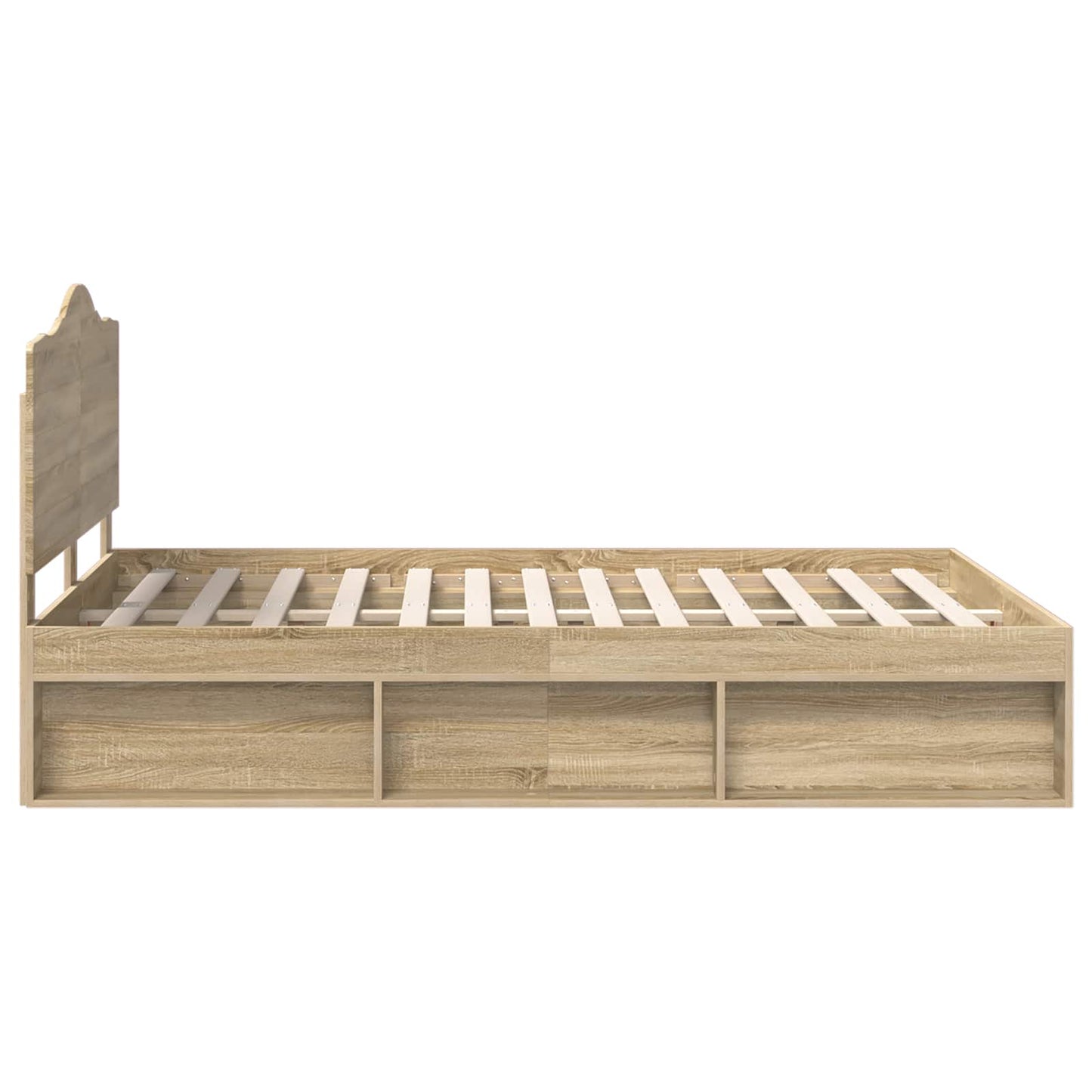 Bettrahmen Sonoma-Eiche 150 x 200 cm Massives Kiefernholz
