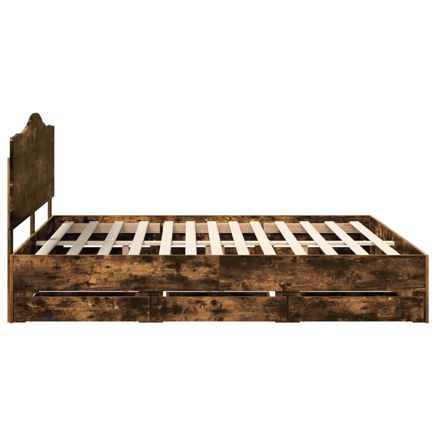 Bettrahmen Geräucherte Eiche 180 x 200 cm Ingenieurs Holz