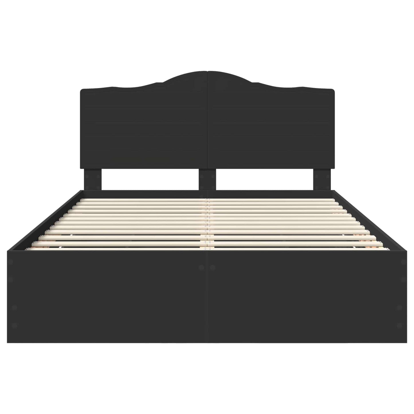 Bettrahmen mit Schubladen Schwarz 140 x 190 cm Ingenieurs Holz