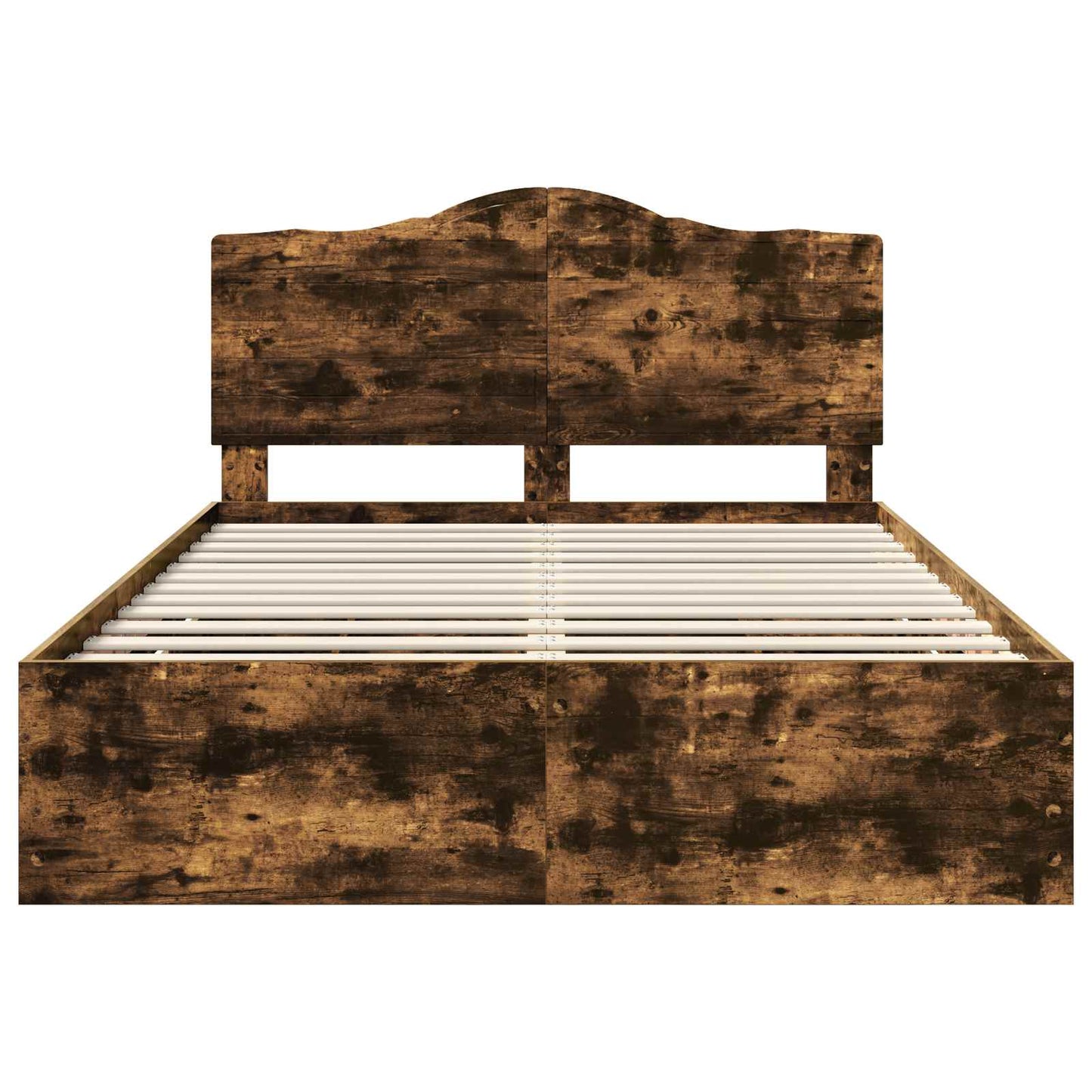 Bettrahmen Geräucherte Eiche 140 x 190 cm Ingenieurs Holz