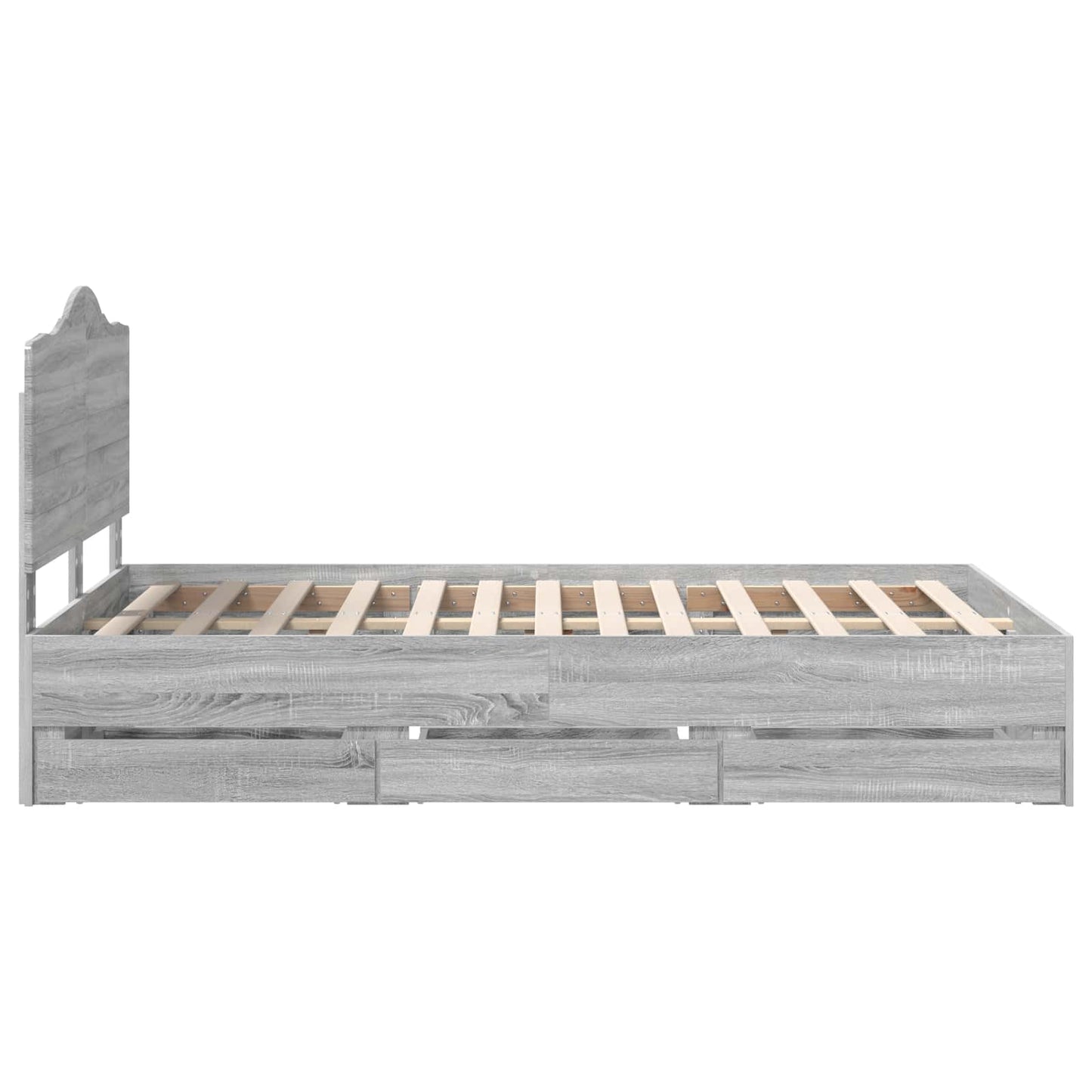 Bettrahmen Graues Sonoma 120 x 190 cm Ingenieurs Holz