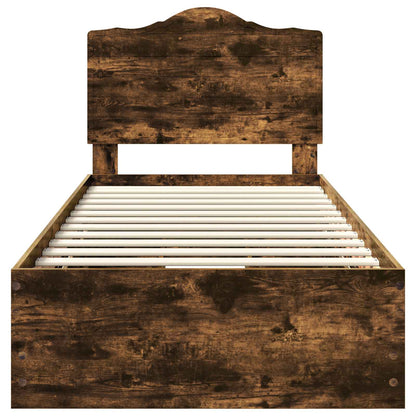 Bettrahmen Geräucherte Eiche 75 x 190 cm Ingenieurs Holz