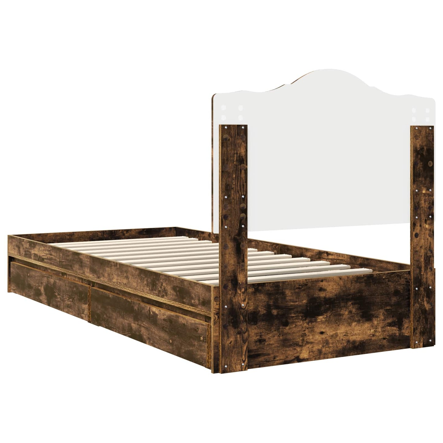 Aufbewahrungsbett Geräucherte Eiche 90 x 200 cm Holzwerkstoff