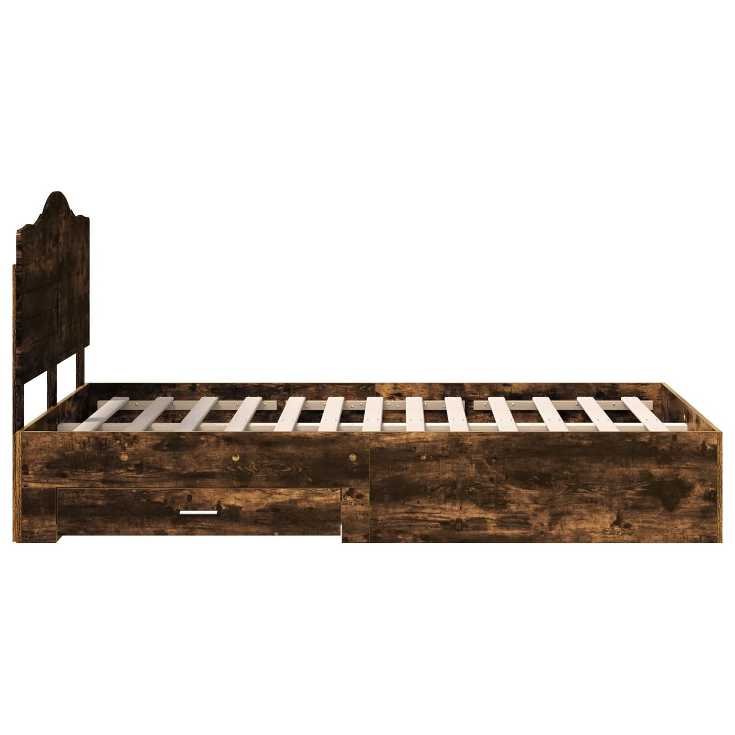 Bettrahmen Geräucherte Eiche 120 x 190 cm Holzwerkstoff